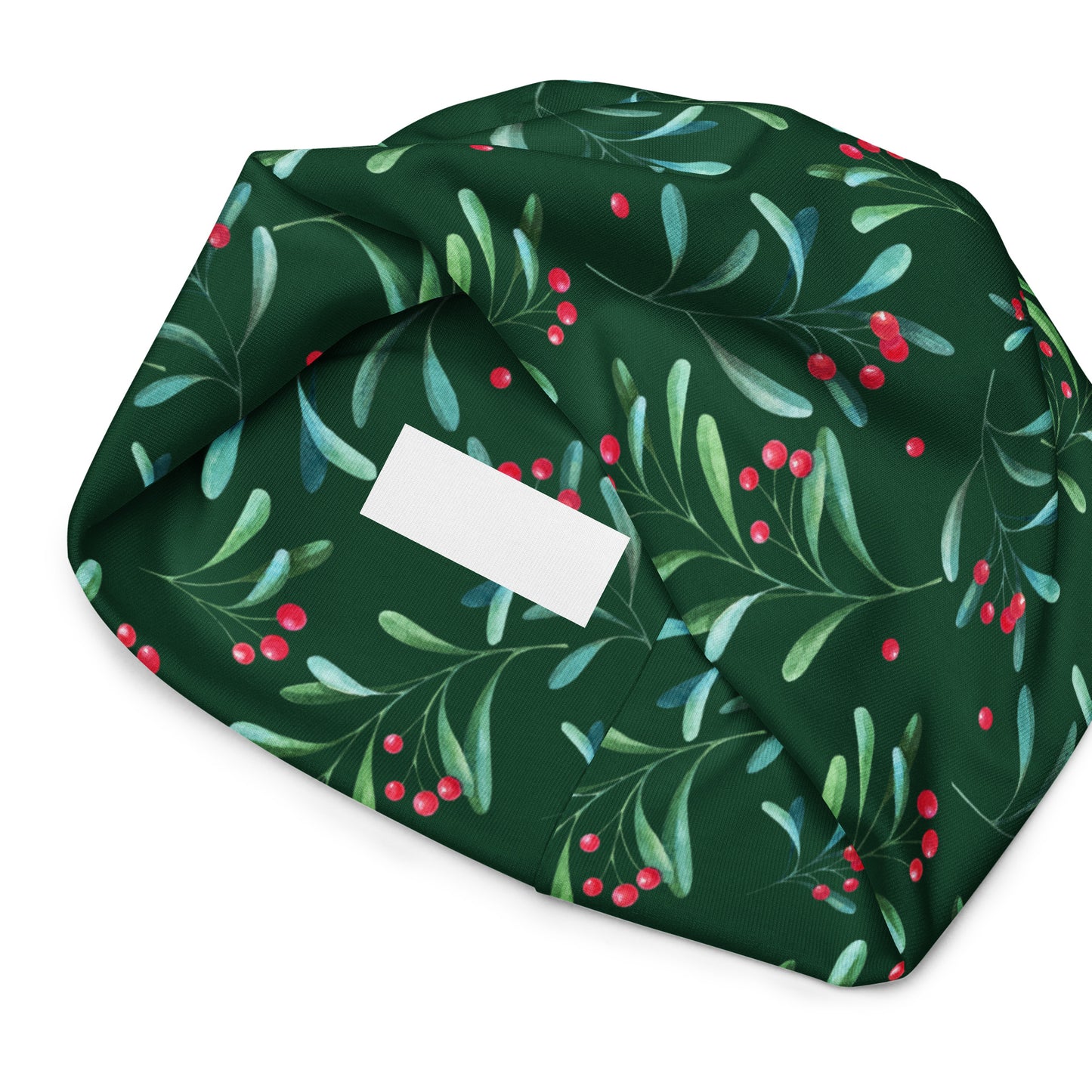 Green Holly Berry All-Over Print Beanie