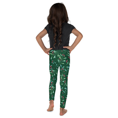 Green Holly Berry Kid's Leggings