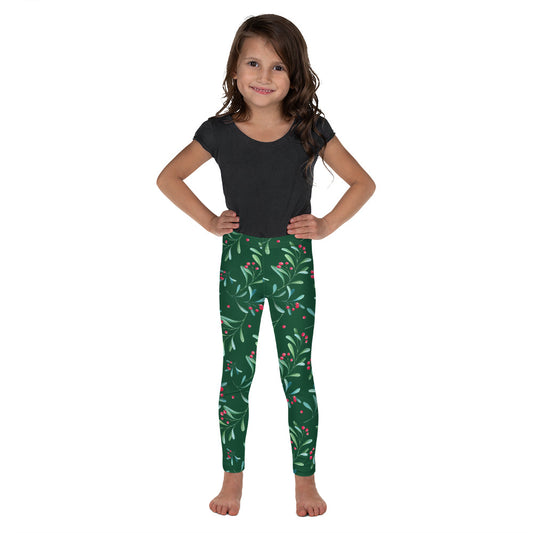 Green Holly Berry Kid's Leggings