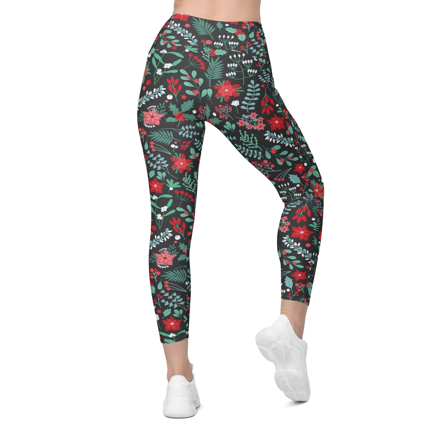 Winter Floral Leggings with pockets