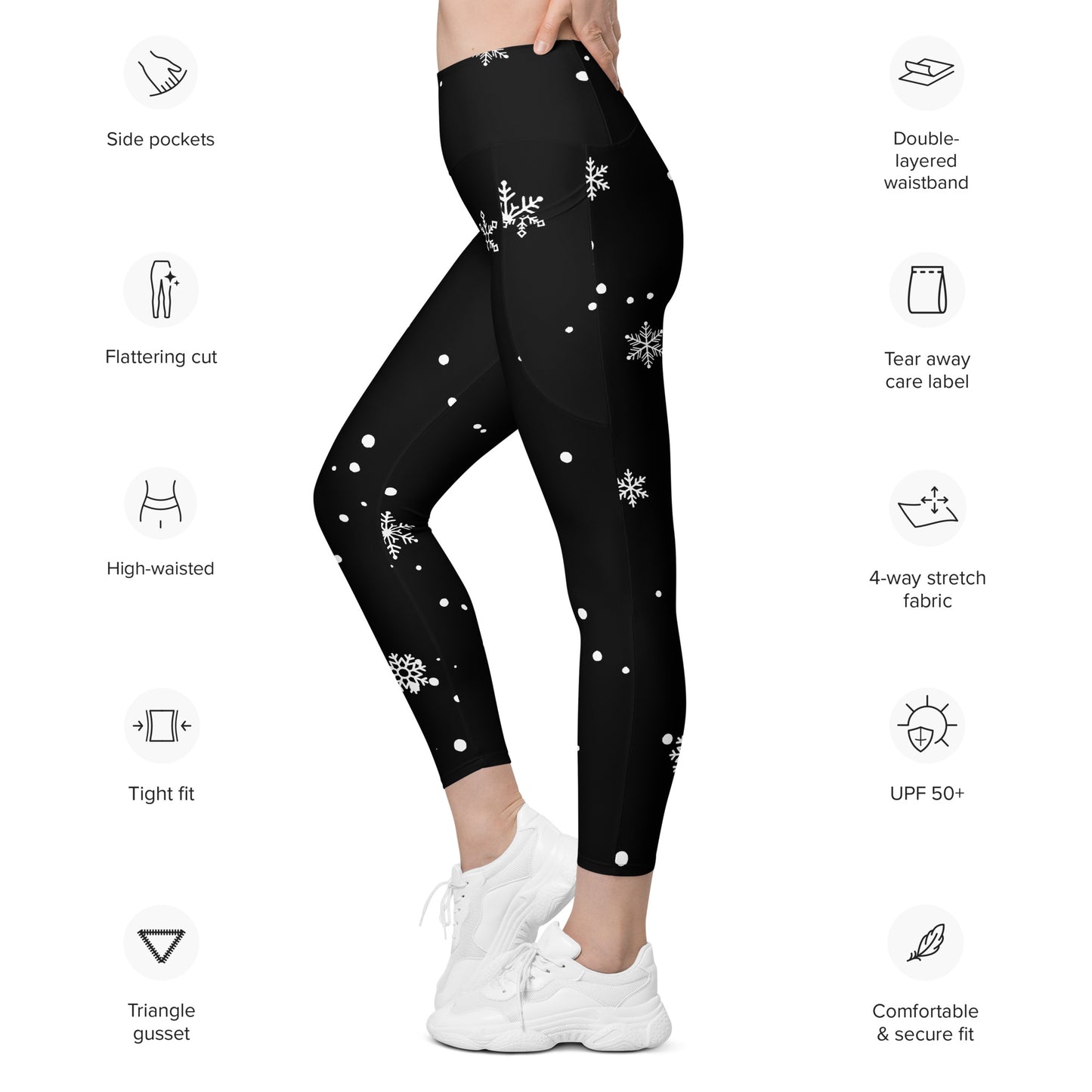 Black Snow Leggings with pockets