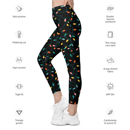 Christmas Light Leggings with pockets