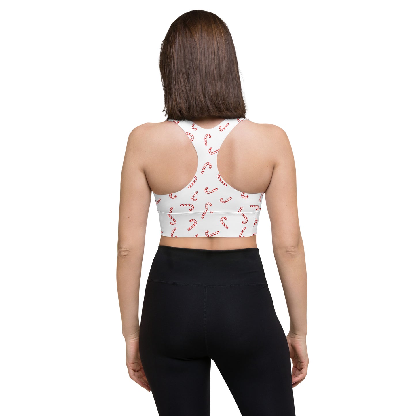 Candy Cane Longline sports bra