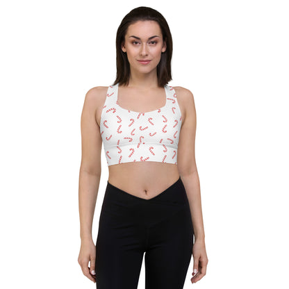 Candy Cane Longline sports bra