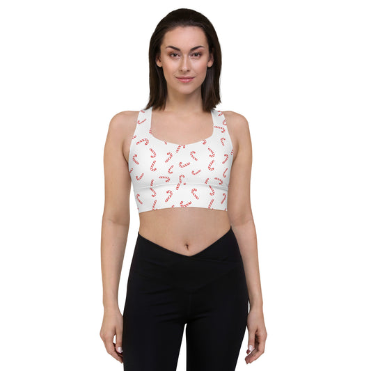 Candy Cane Longline sports bra