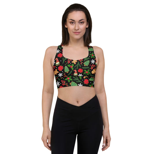 Christmas Cookie Longline sports bra