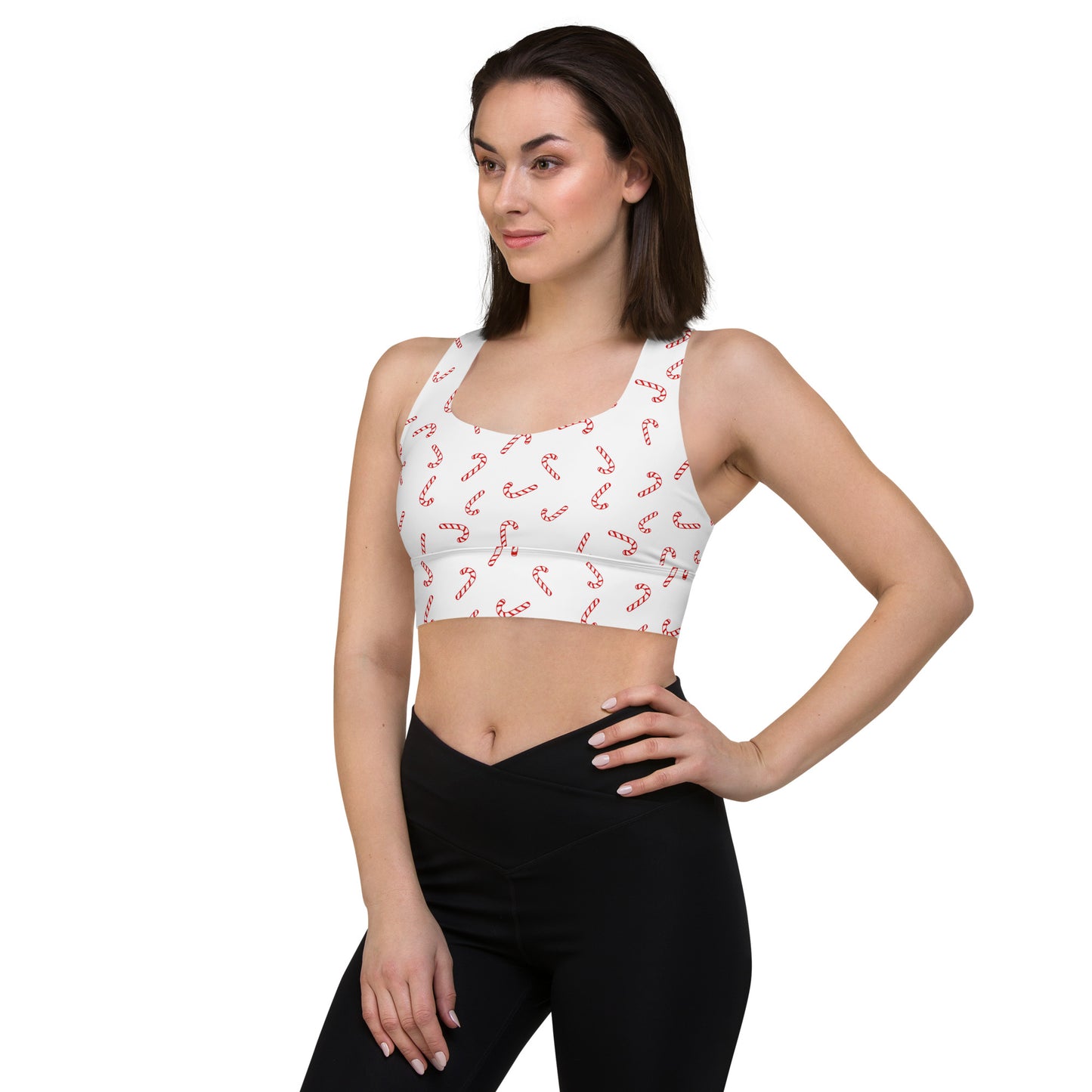 Candy Cane Longline sports bra