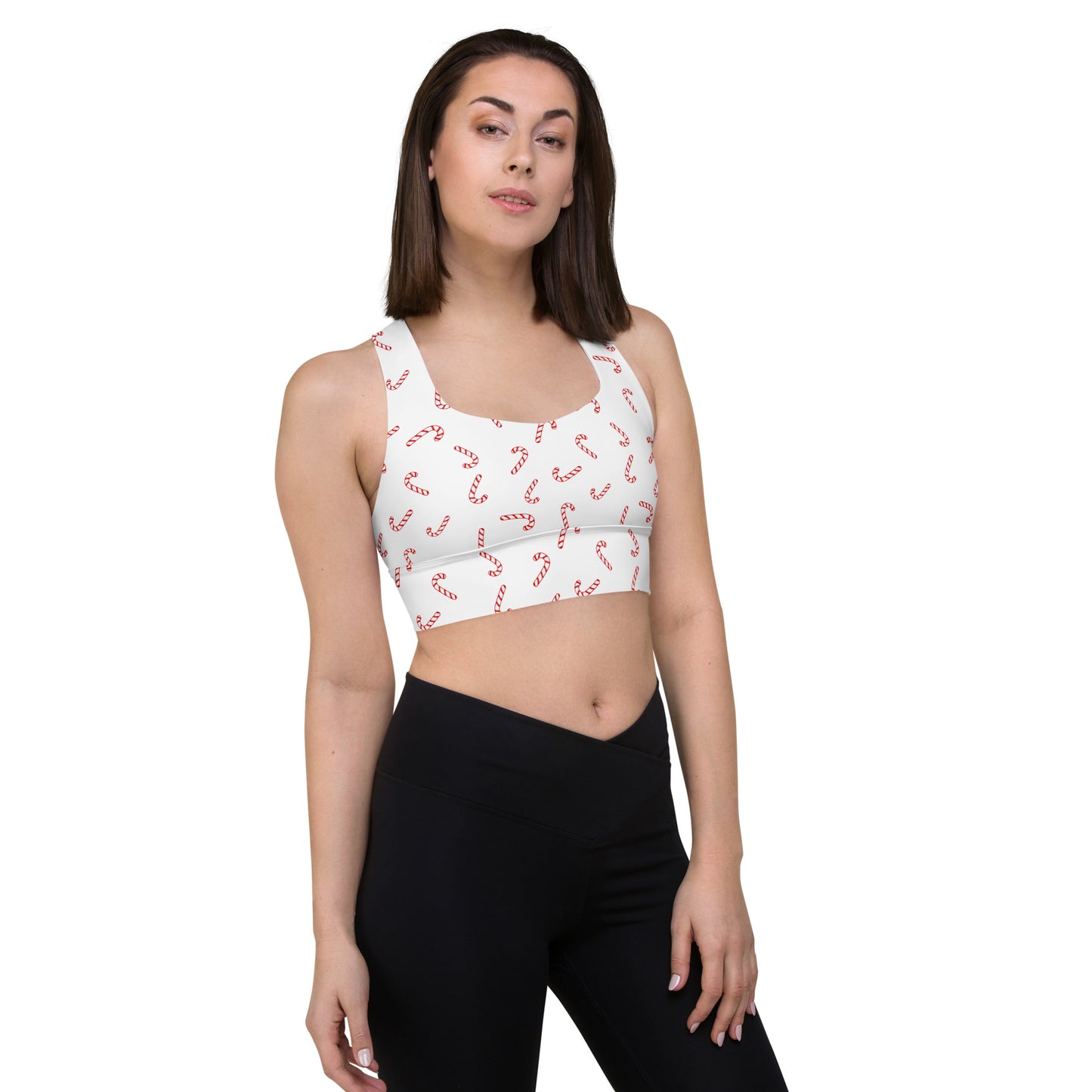 Candy Cane Longline sports bra