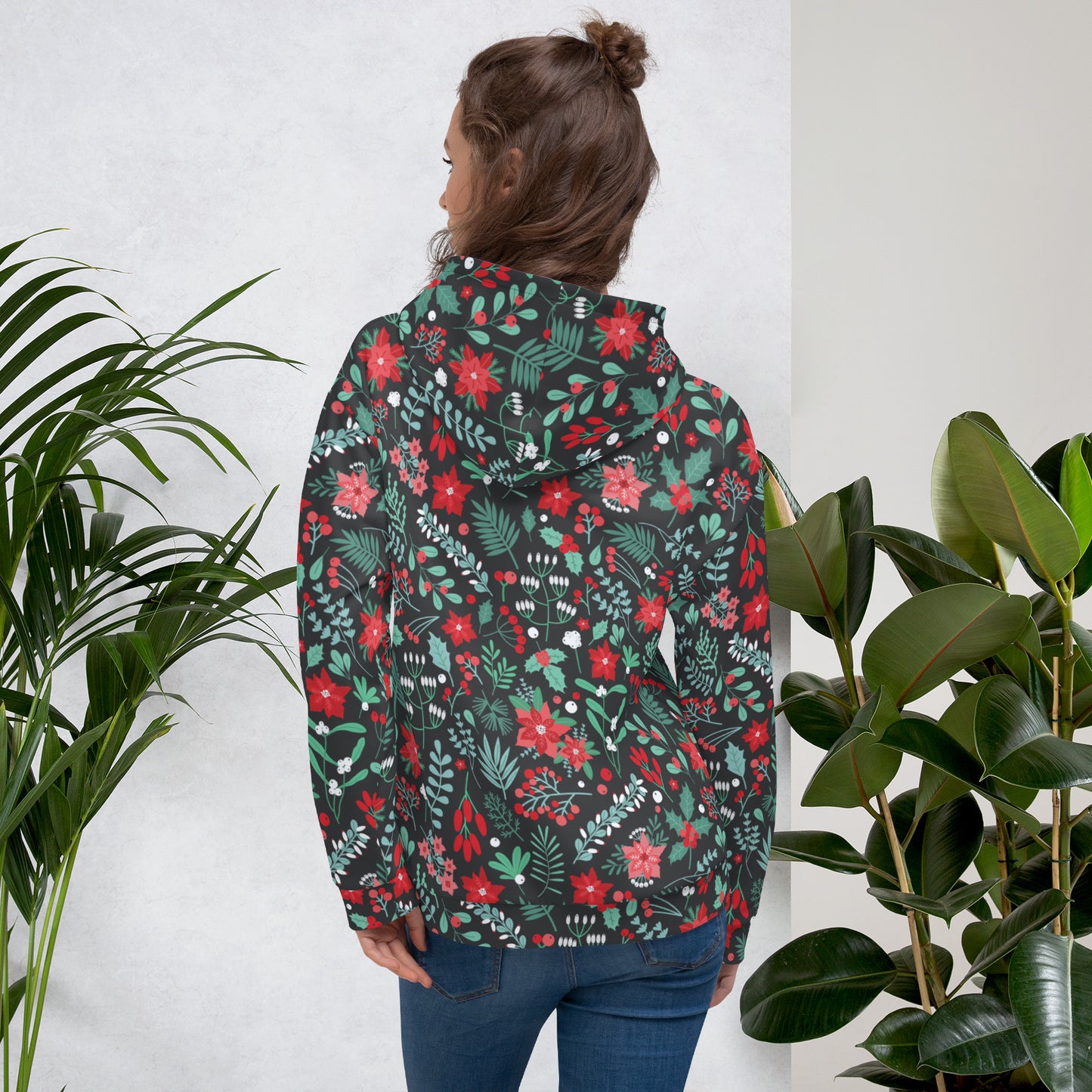 Winter Floral Adult Hoodie