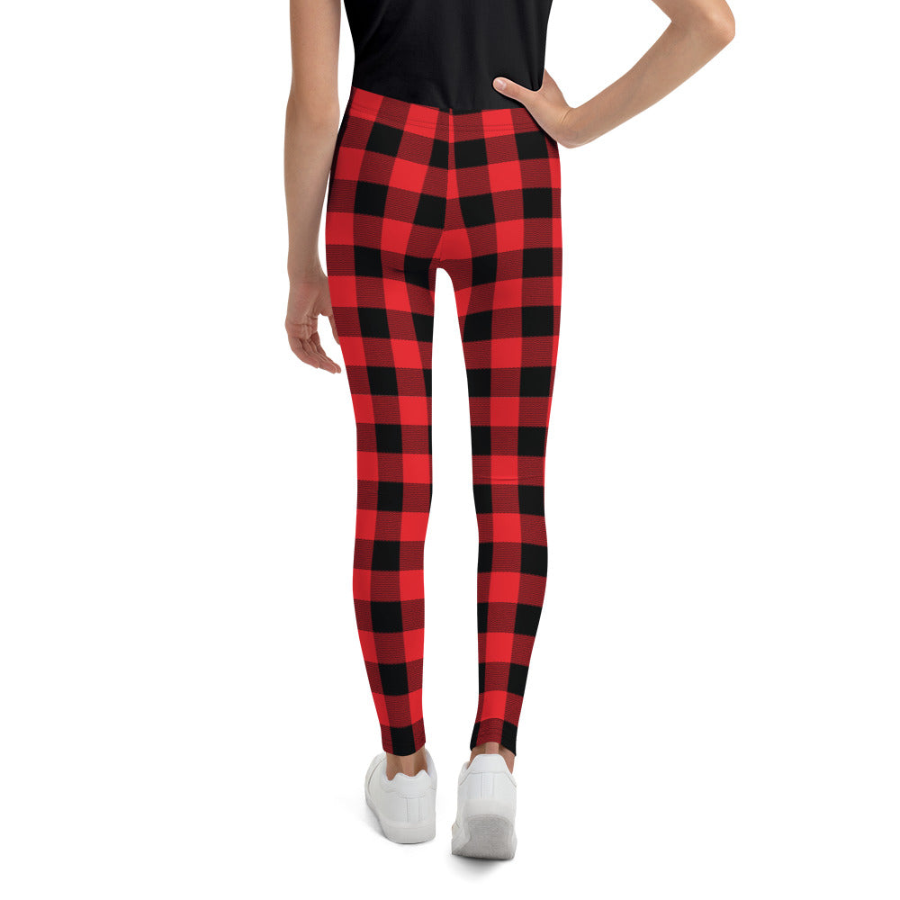 Red Buffalo Plaid Youth Leggings