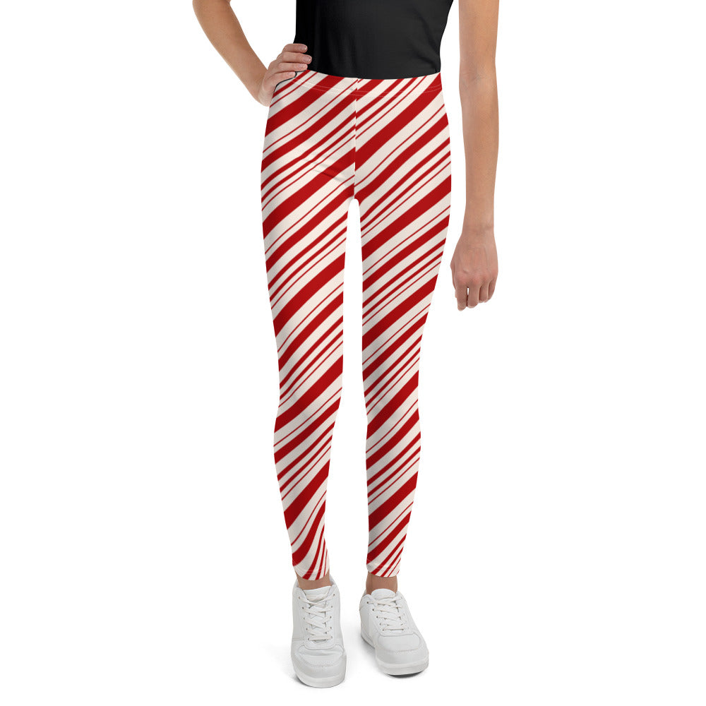 Candy Cane Stripe Youth Leggings