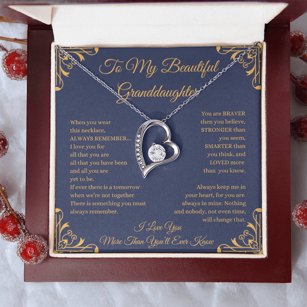 To My Beautiful Granddaughter Necklace