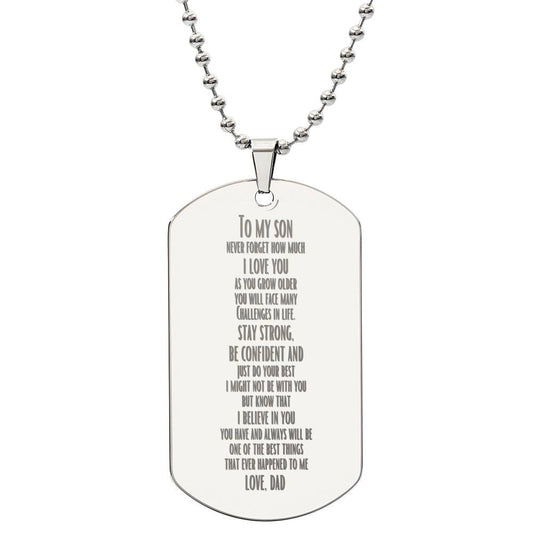 To My Son Dog Tag