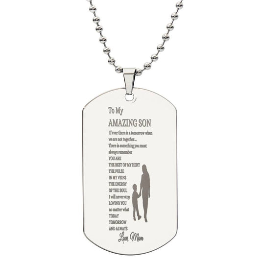 To My Son Dog Tag