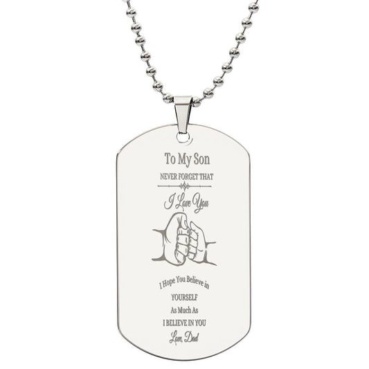 To My Son Dog Tag