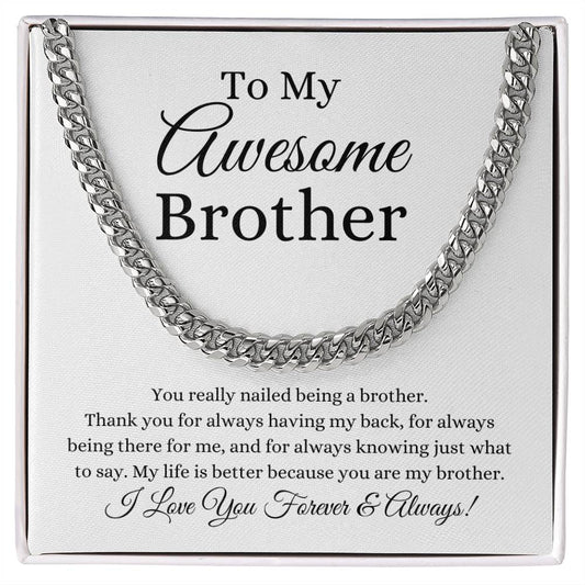 To My Amazing Brother Necklace