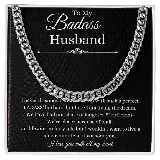 To My Badass Husband Necklace