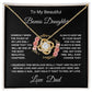 To My Beautiful Bonus Daughter Pink Wreath Love Dad Love Knot