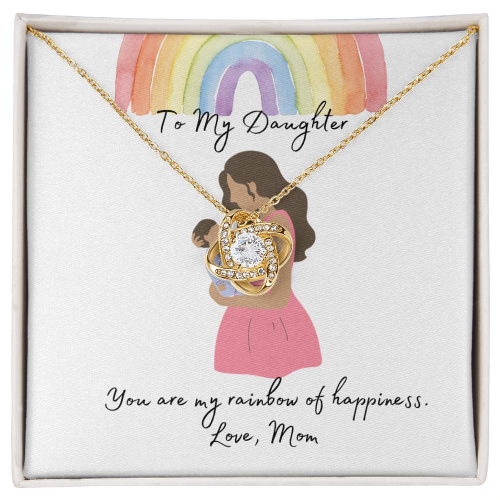 To My Daughter Love Knot Necklace