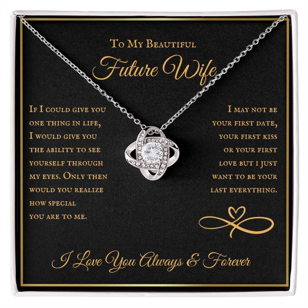 To My Future Wife Love Knot Necklace