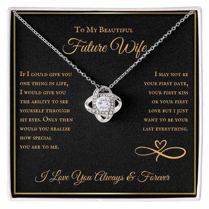 To My Future Wife Love Knot Necklace