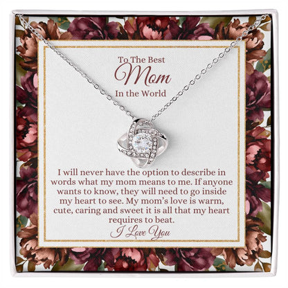 To The Best Mom Love Knot Necklace