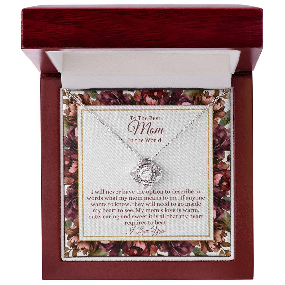 To The Best Mom Love Knot Necklace