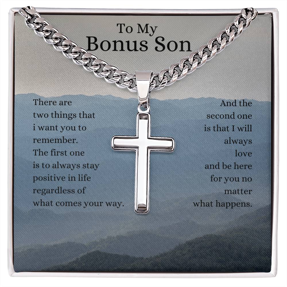 To My Bonus Son Cross