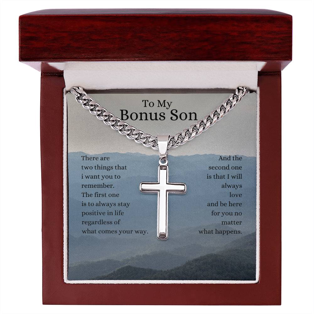 To My Bonus Son Cross