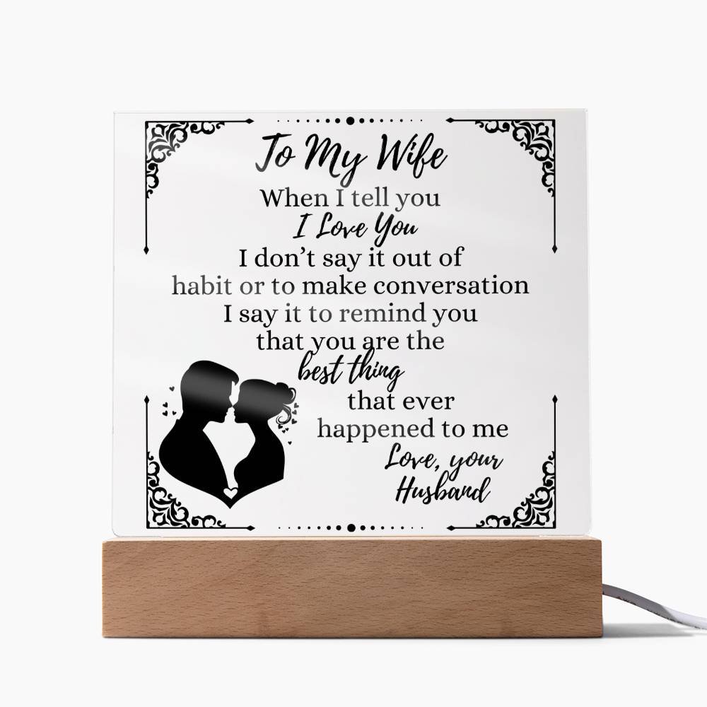 To My Wife Acrylic – Deeg Family Design