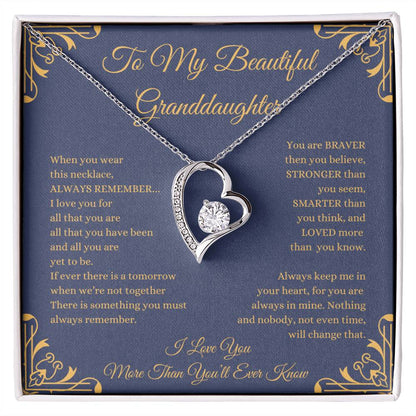 To My Beautiful Granddaughter Necklace