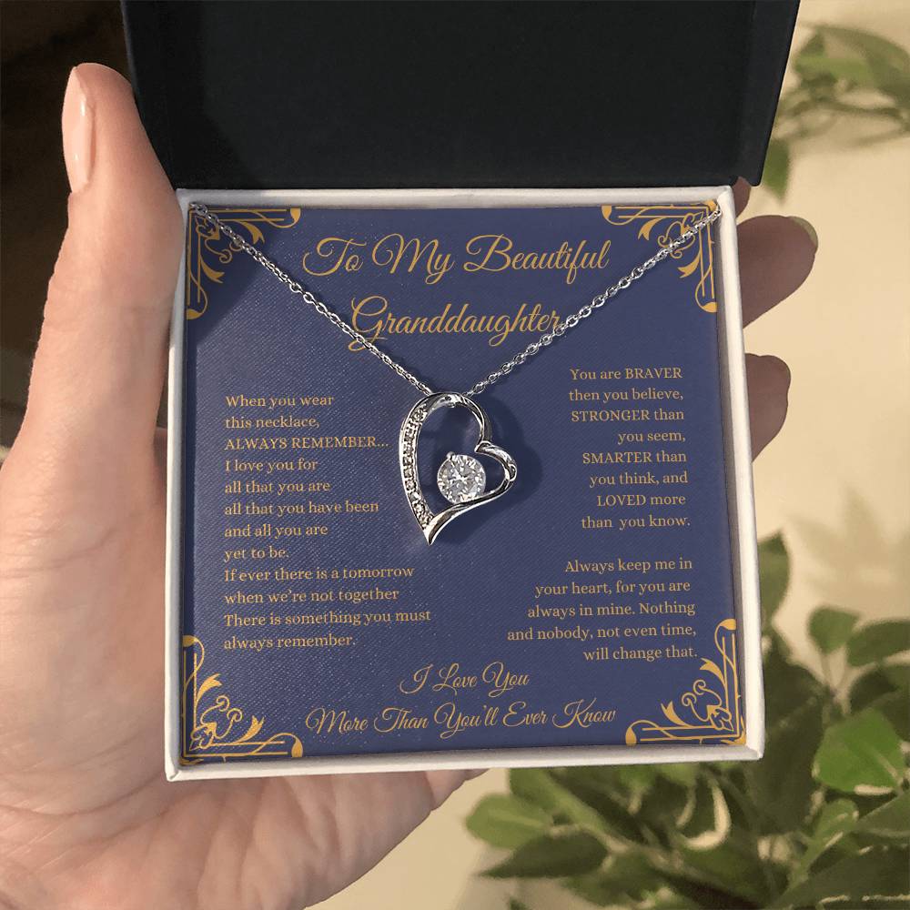 To My Beautiful Granddaughter Necklace