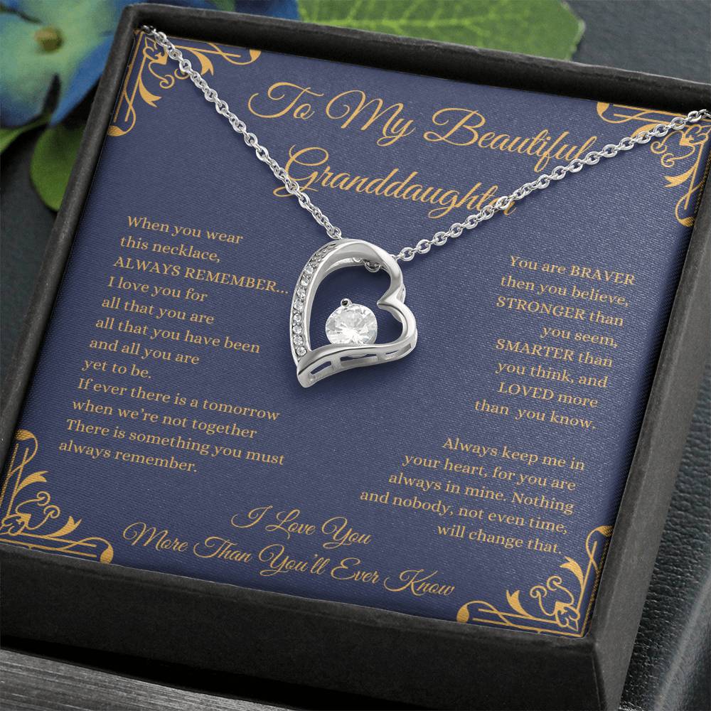 To My Beautiful Granddaughter Necklace