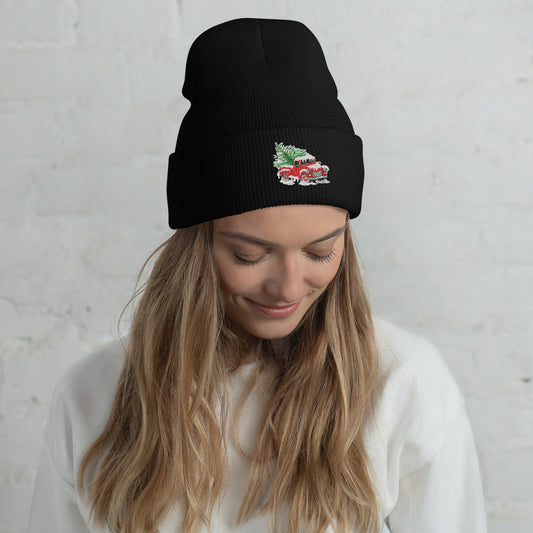 Christmas Truck Cuffed Beanie