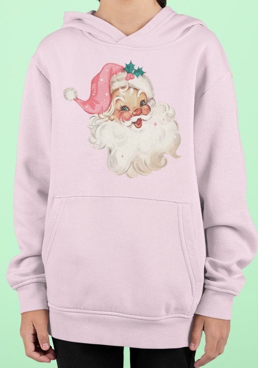 Pink Santa Youth Hoodie