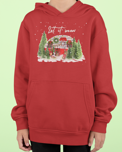 Christmas Air Stream Youth Hoodie