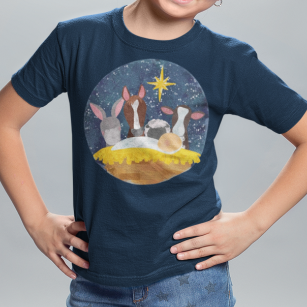 Animal Nativity Youth Tee