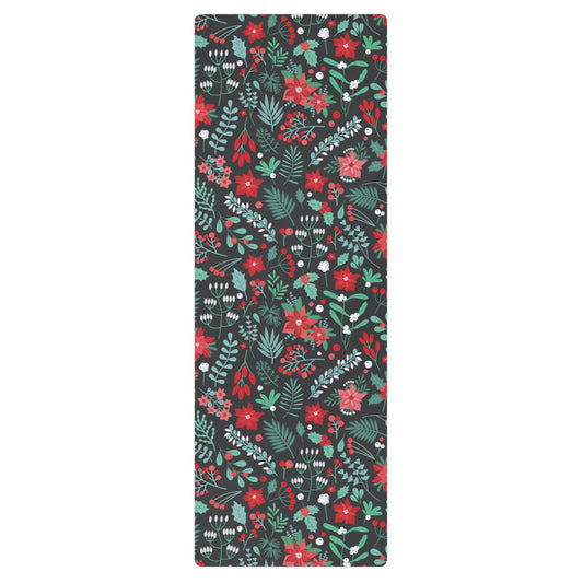 Winter Floral Yoga mat