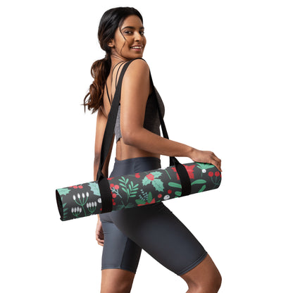 Winter Floral Yoga mat