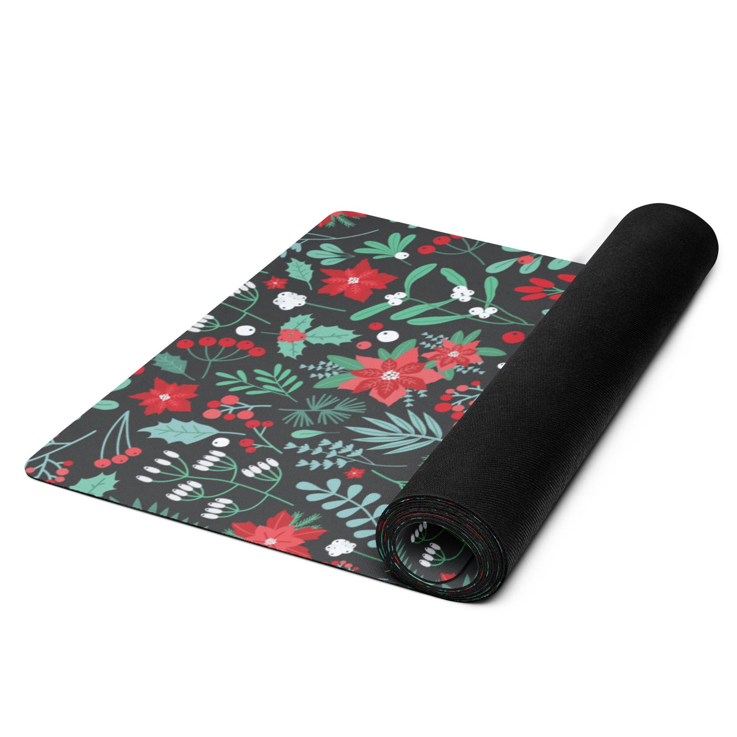 Winter Floral Yoga mat