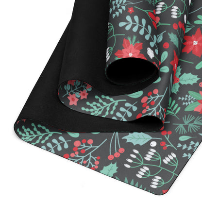 Winter Floral Yoga mat