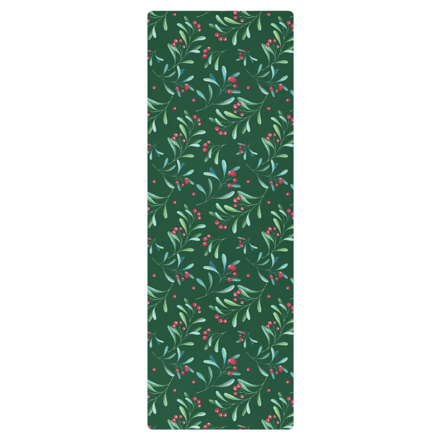 Green Holly Berry Yoga mat