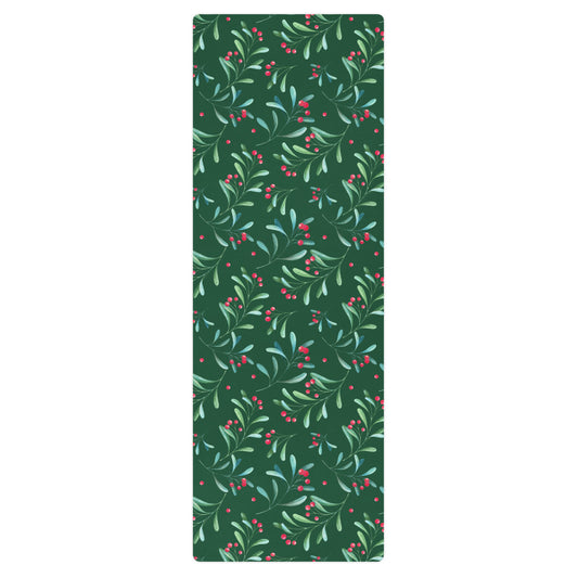 Green Holly Berry Yoga mat